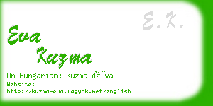 eva kuzma business card